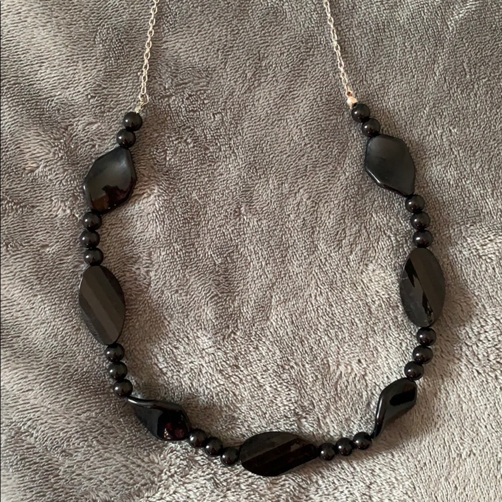 Black Beaded Necklace